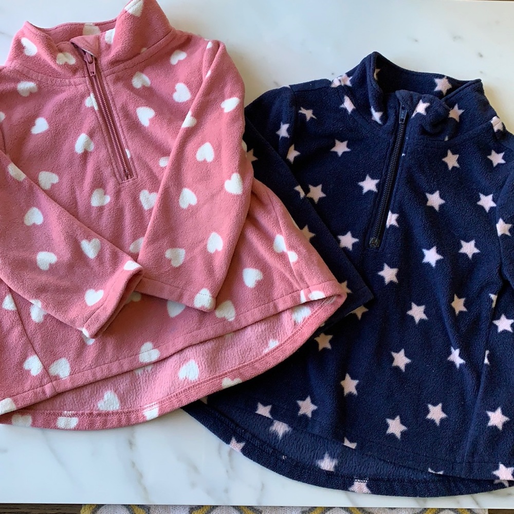 Twin girl 18-24mon Old Navy fleece. Heart & Stars
